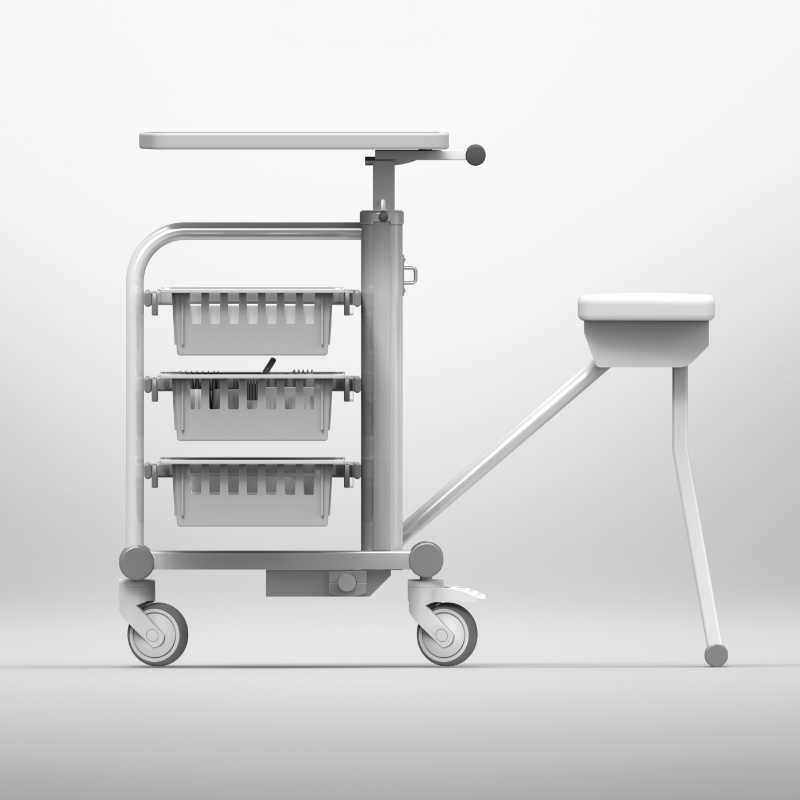 セル看護対応椅子付ナースカート